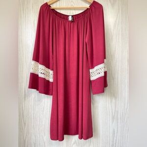 James C Western Boho Dress from Cavender’s Flouncy Fit Bell Sleeves Size 2XL NWT